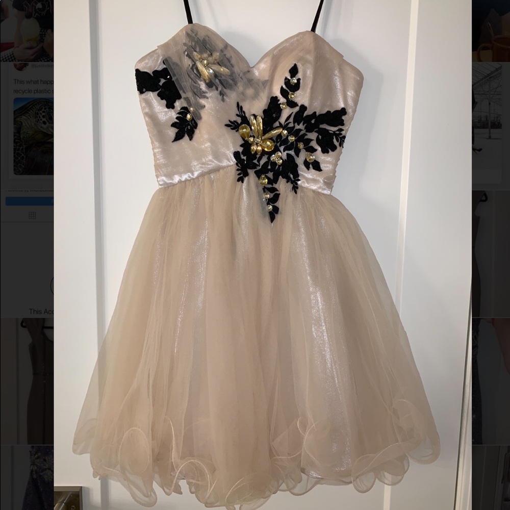 Strapless homecoming dress